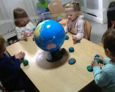 learning about space using a globe