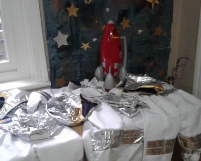 space suits ready for exploring
